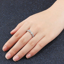 Load image into Gallery viewer, Infinity Love-Anillo de Plata de Ley 925 con piedra de ópalo azul para mujer