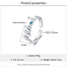 Load image into Gallery viewer, Anillos de plata de ley 925 con nombre personalizado para mujer