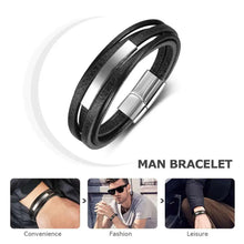 Load image into Gallery viewer, Pulseras de cuero genuino para hombre