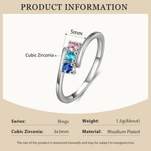 Load image into Gallery viewer, Anillos de piedra natal personalizados para mujer