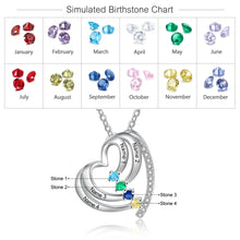 Load image into Gallery viewer, Personalized Engraving 4 Names Mother Necklace Custom 12 Color