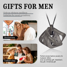 Load image into Gallery viewer, Collares de acero inoxidable con grabado personalizado para hombre