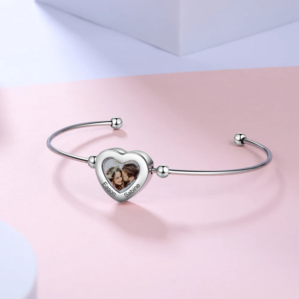 brazalete personalizado con foto de memoria para mujer