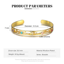 Cargar imagen en el visor de la galería, brazalete personalizado con nombre para mujer