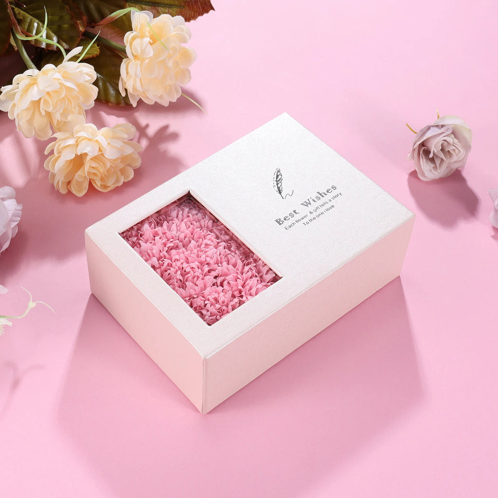 Caja de regalo exquisita de flor de clavel/rosa para joyería