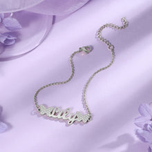 Load image into Gallery viewer, pulsera de plata de ley 925 con dos mariposas