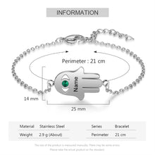 Load image into Gallery viewer, pulsera de mano de Fátima de la buena suerte para mujer