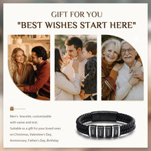 Load image into Gallery viewer, Pulsera de cuero personalizada para hombre