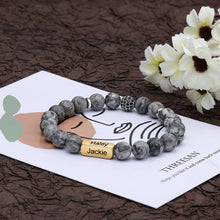 Cargar imagen en el visor de la galería, Pulseras personalizadas con grabado de 4 lados para hombre