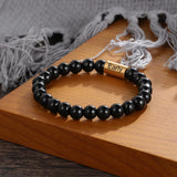 Pulsera de acero inoxidable con grabado personalizado para hombre