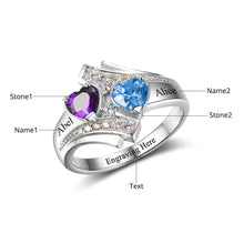 Load image into Gallery viewer, Anillo de compromiso personalizado con piedra natal