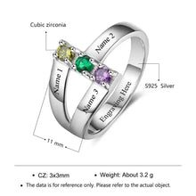 Load image into Gallery viewer, Anillo de Madre de piedra natal personalizado