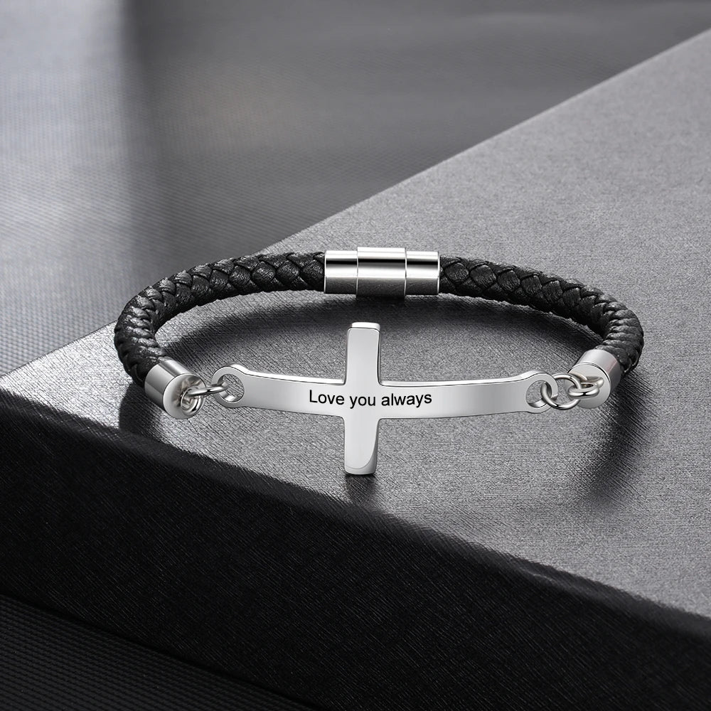 Pulseras personalizadas de acero inoxidable para hombre