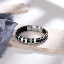 Load image into Gallery viewer, pulsera de cuero trenzado para hombre