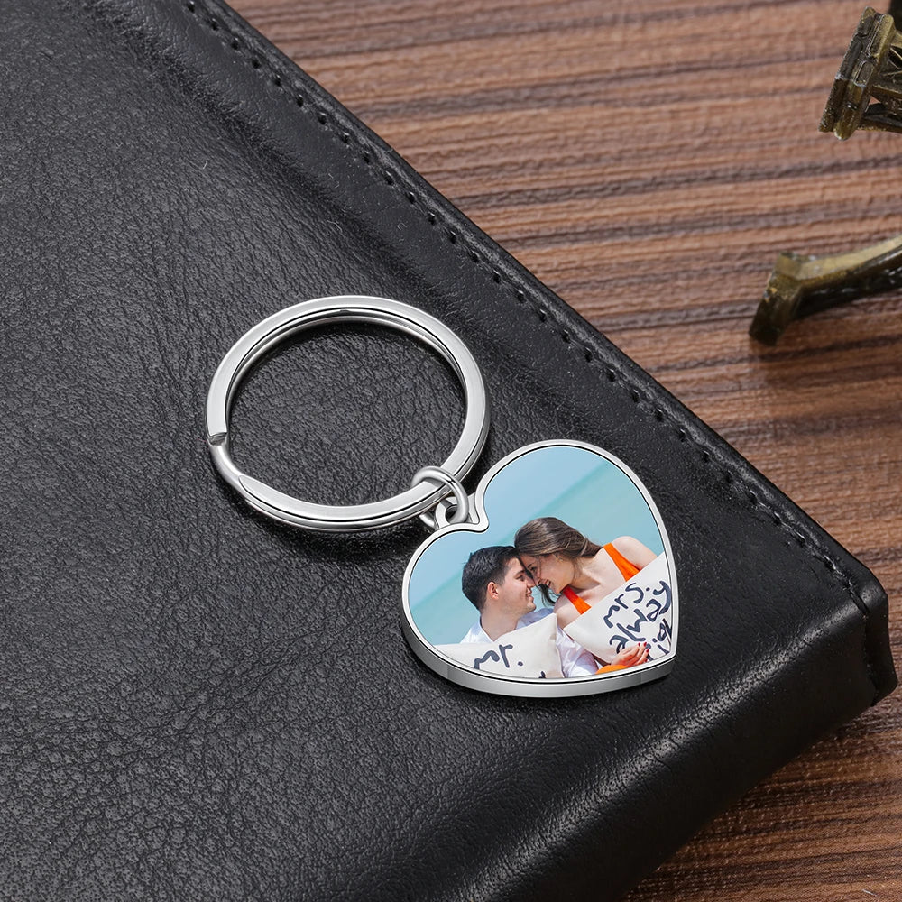 Llavero con foto personalizada para parejas