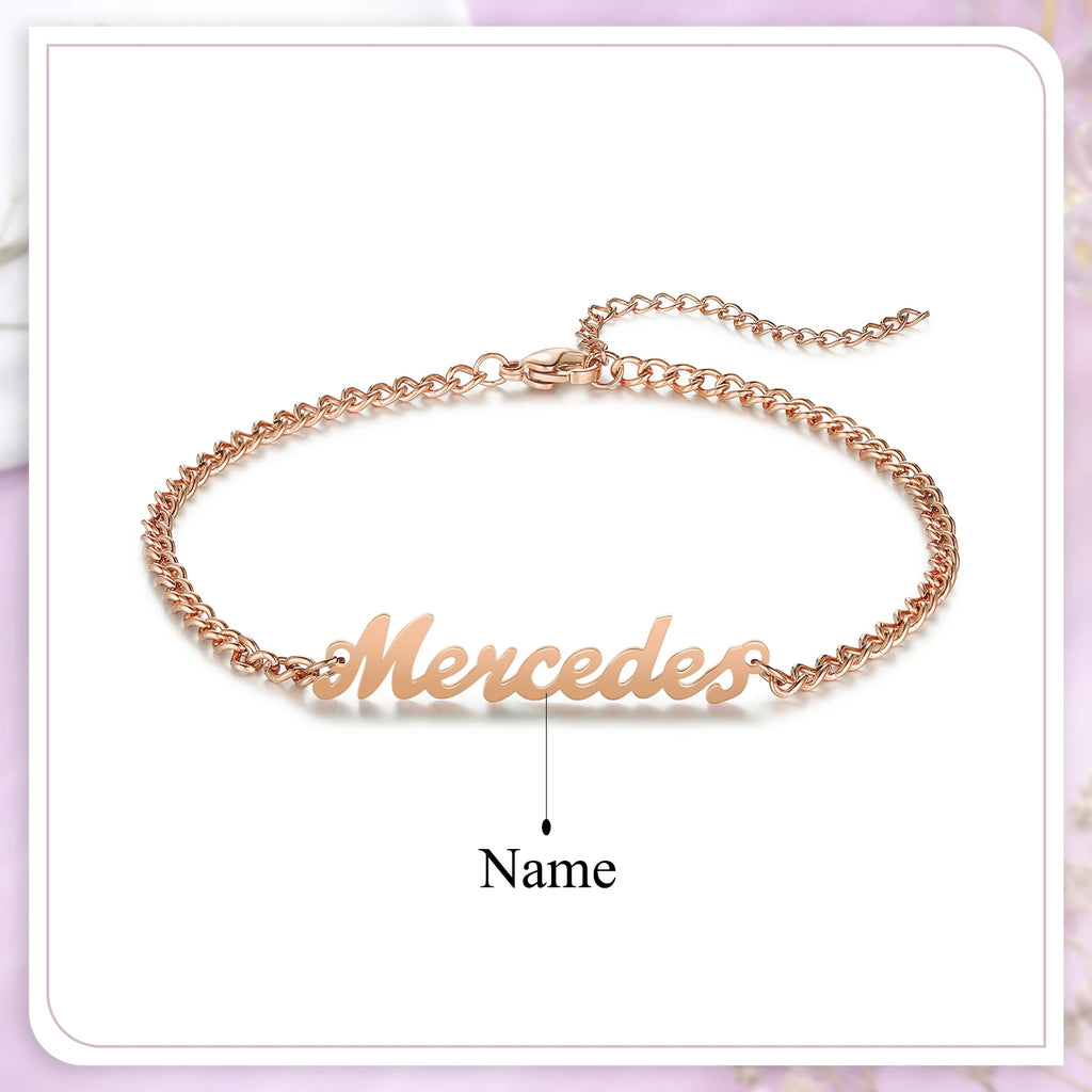 pulsera de tobillo personalizada para mujer