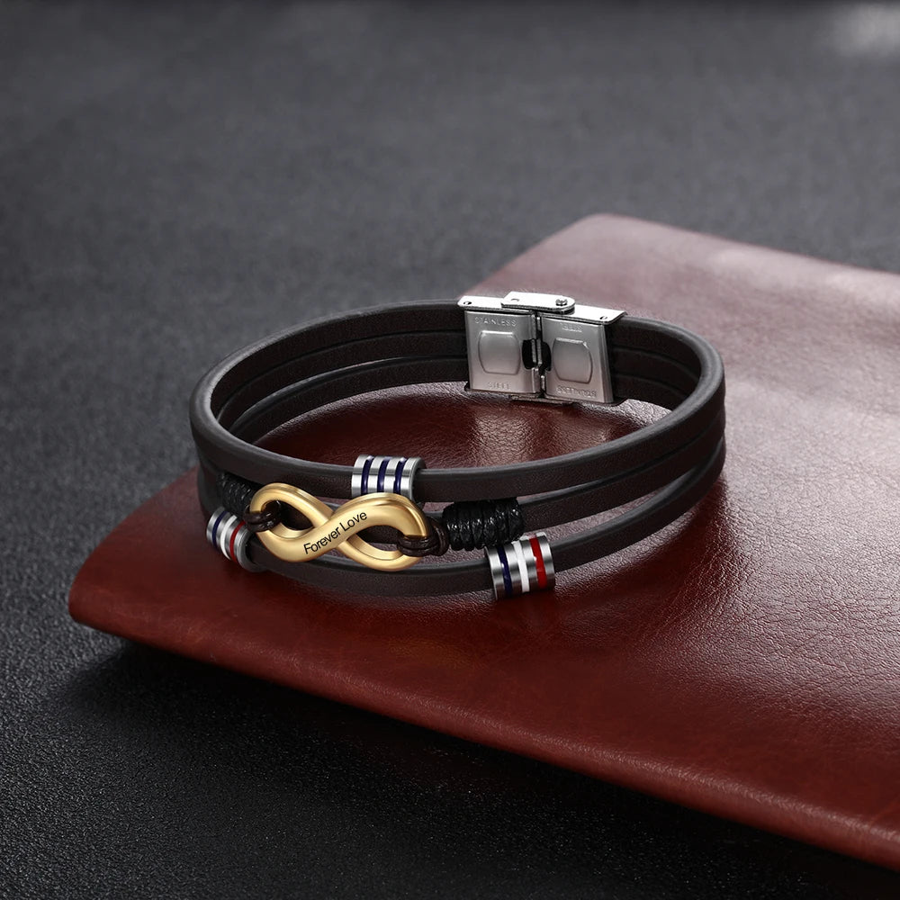 pulsera de cuero para hombre