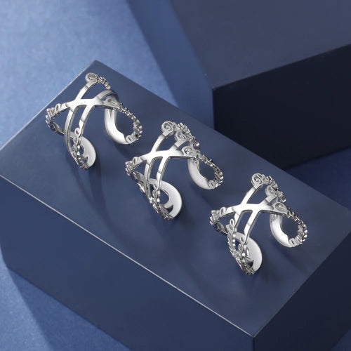 Anillos personalizados ajustables con nombre infinito para mujer