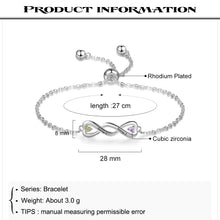 Load image into Gallery viewer, Pulseras Infinity personalizadas con nombre grabado para mujer