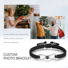 Load image into Gallery viewer, Pulsera de cadena de cuerda ajustable con proyección de foto personalizada para mujer