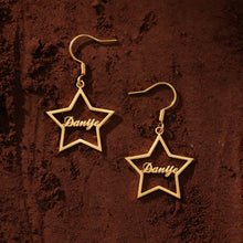 Load image into Gallery viewer, pendientes de plata de ley 925 con nombre personalizado para mujer