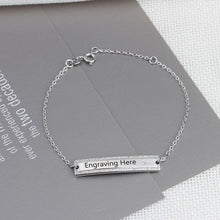 Cargar imagen en el visor de la galería, Pulsera de eslabones y cadena con nombre grabado para mujer