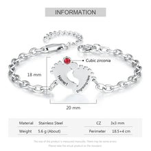 Cargar imagen en el visor de la galería, pulsera personalizada de acero inoxidable con grabado de nombre y fecha