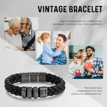 Load image into Gallery viewer, Pulseras de cuero con abalorios personalizables para hombre