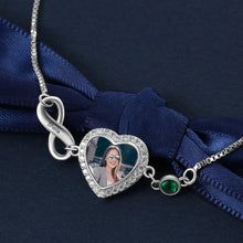 Load image into Gallery viewer, pulsera personalizada con foto de corazón para mujer