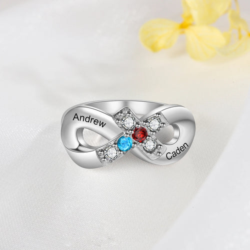 Anillo con nombre grabado personalizado para mujer