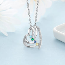 Load image into Gallery viewer, Personalized Engraving 4 Names Mother Necklace Custom 12 Color