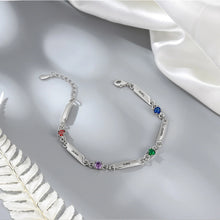 Load image into Gallery viewer, Pulseras personalizadas elegantes con 4 piedras de nacimiento