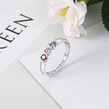 Load image into Gallery viewer, Anillos de promesa con nombre grabado personalizado para mujer