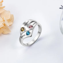 Load image into Gallery viewer, Anillos de plata de ley 925 personalizados para mujer