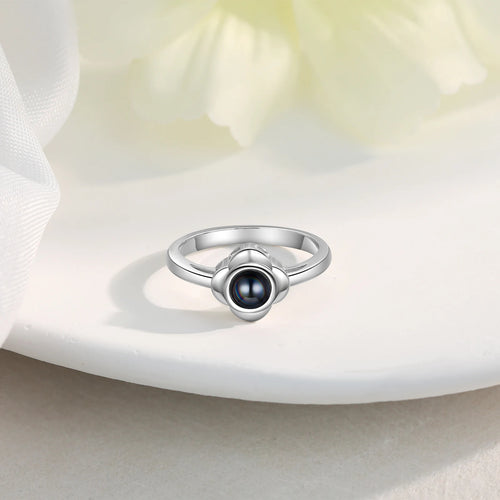 Anillos de proyección de foto personalizados para mujer
