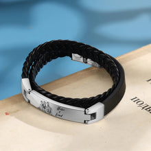 Load image into Gallery viewer, Pulsera de cuero con foto personalizada para hombre