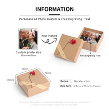 Load image into Gallery viewer, Caja de regalo personalizada con foto y flor de Rosa