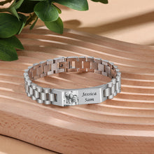 Load image into Gallery viewer, Pulsera con grabado personalizado para hombre