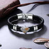 pulsera de piel trenzada para hombre y mujer