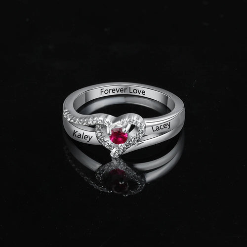 Regalo personalizado con nombres grabados de piedra natal