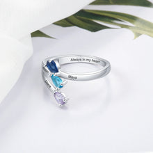 Load image into Gallery viewer, Anillos personalizados de Plata de Ley 925 para mujer