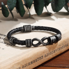 Load image into Gallery viewer, Pulseras de cuero Infinity personalizadas Vintage para hombres