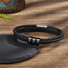 Load image into Gallery viewer, Pulsera de cuero personalizable para hombre