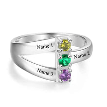 Load image into Gallery viewer, Anillo de Madre de piedra natal personalizado