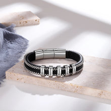 Load image into Gallery viewer, pulsera de cuero trenzado para hombre