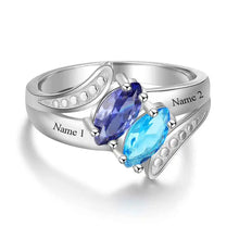 Load image into Gallery viewer, Anillo de piedra natal personalizado para mujer