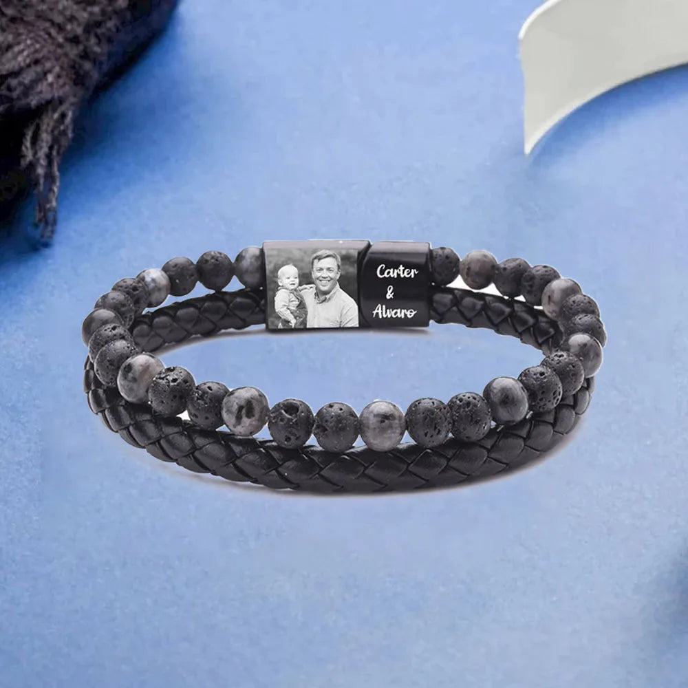 Pulseras personalizadas con foto para hombre