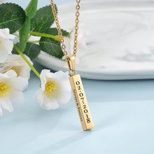 Load image into Gallery viewer, Collares con nombre y fecha grabados personalizados para mujer