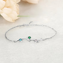 Load image into Gallery viewer, Pulseras de 3 piedras de nacimiento personalizadas para mujer