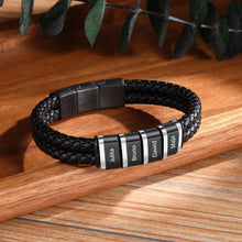 Load image into Gallery viewer, Pulsera de cuero personalizada para hombre